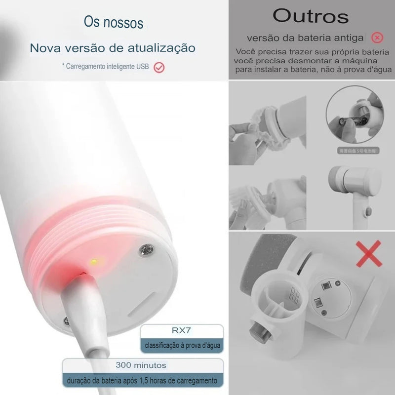 Escova Elétrica de Limpeza 5 em 1 Sem Fio Limpador Multiuso