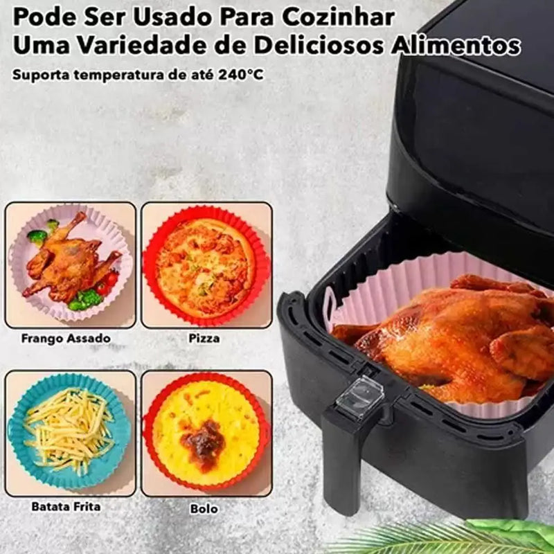 Compre 3 Cestas Fritadeiras de Silicone para Airfryer e Leve 6🔥