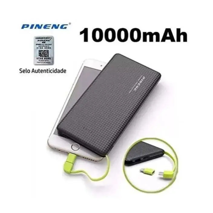 Power Bank 10,000mAh - Carregue seu Celular em Qualquer Lugar!