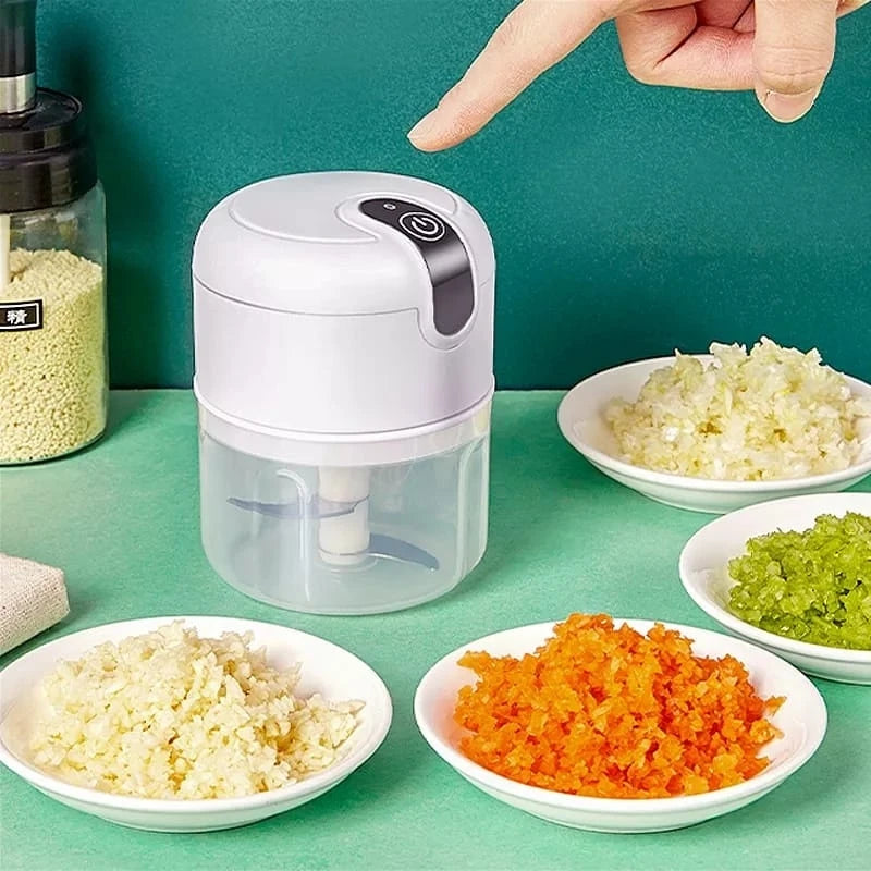 Mini Processador de Alimentos Elétrico Portátil - Potência e Praticidade em Suas Mãos!